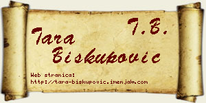 Tara Biskupović vizit kartica